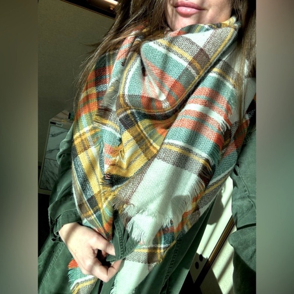 Plaid Blanket Scarf